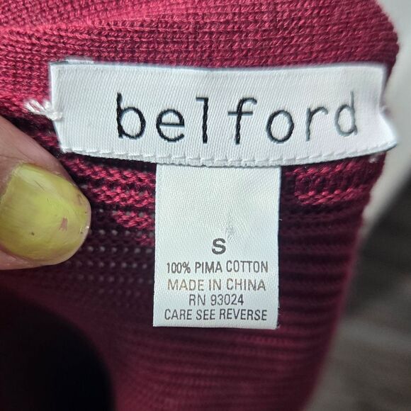 Belford Pima Cotton Open Cardigan Bracelet Sleeves #181314 - Picture 7 of 10